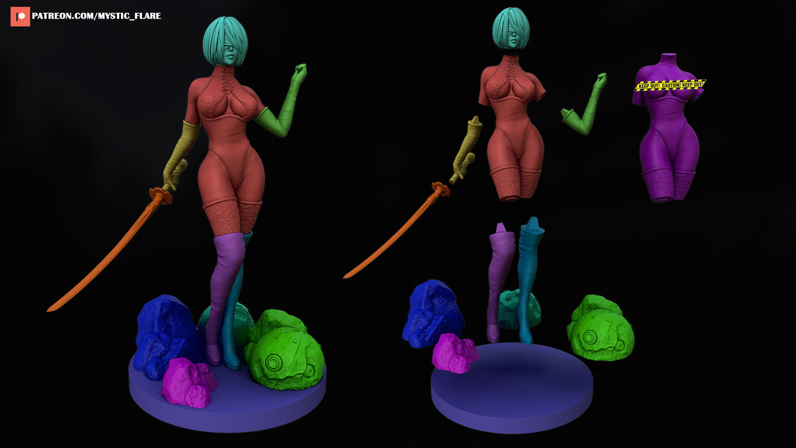 2B - Nier Fanart 3D print model_6