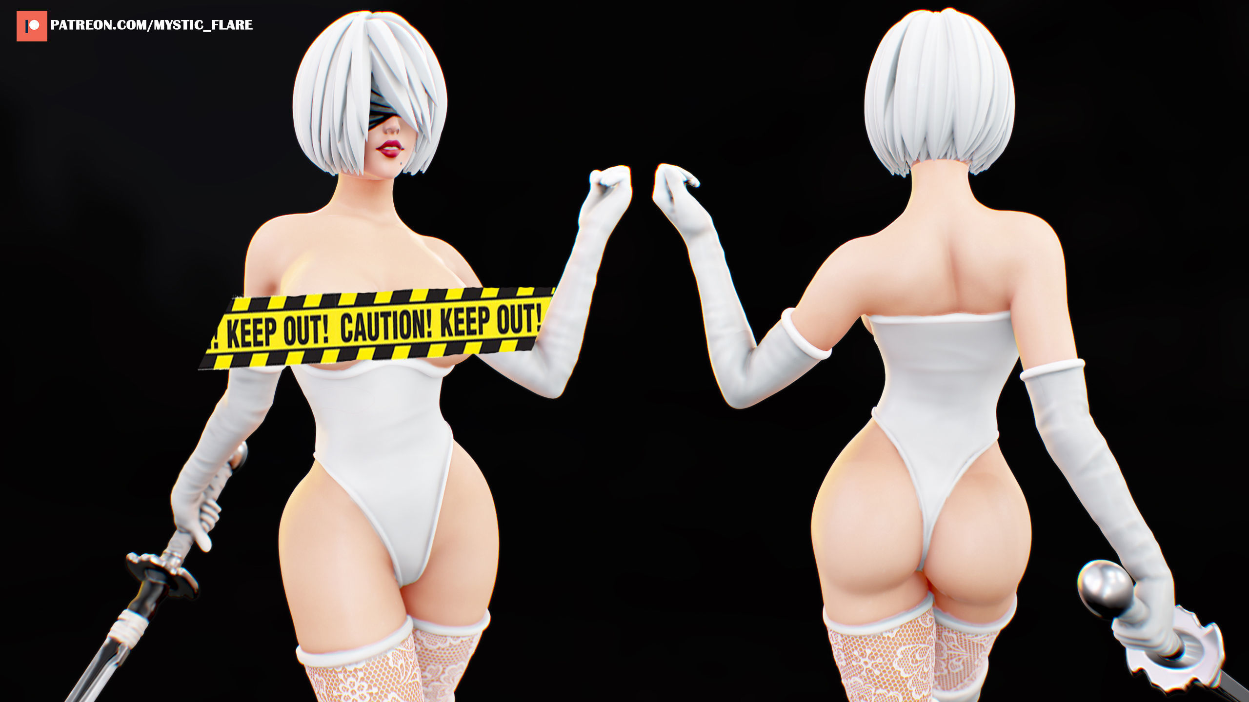 2B - Nier Fanart 3D print model_10