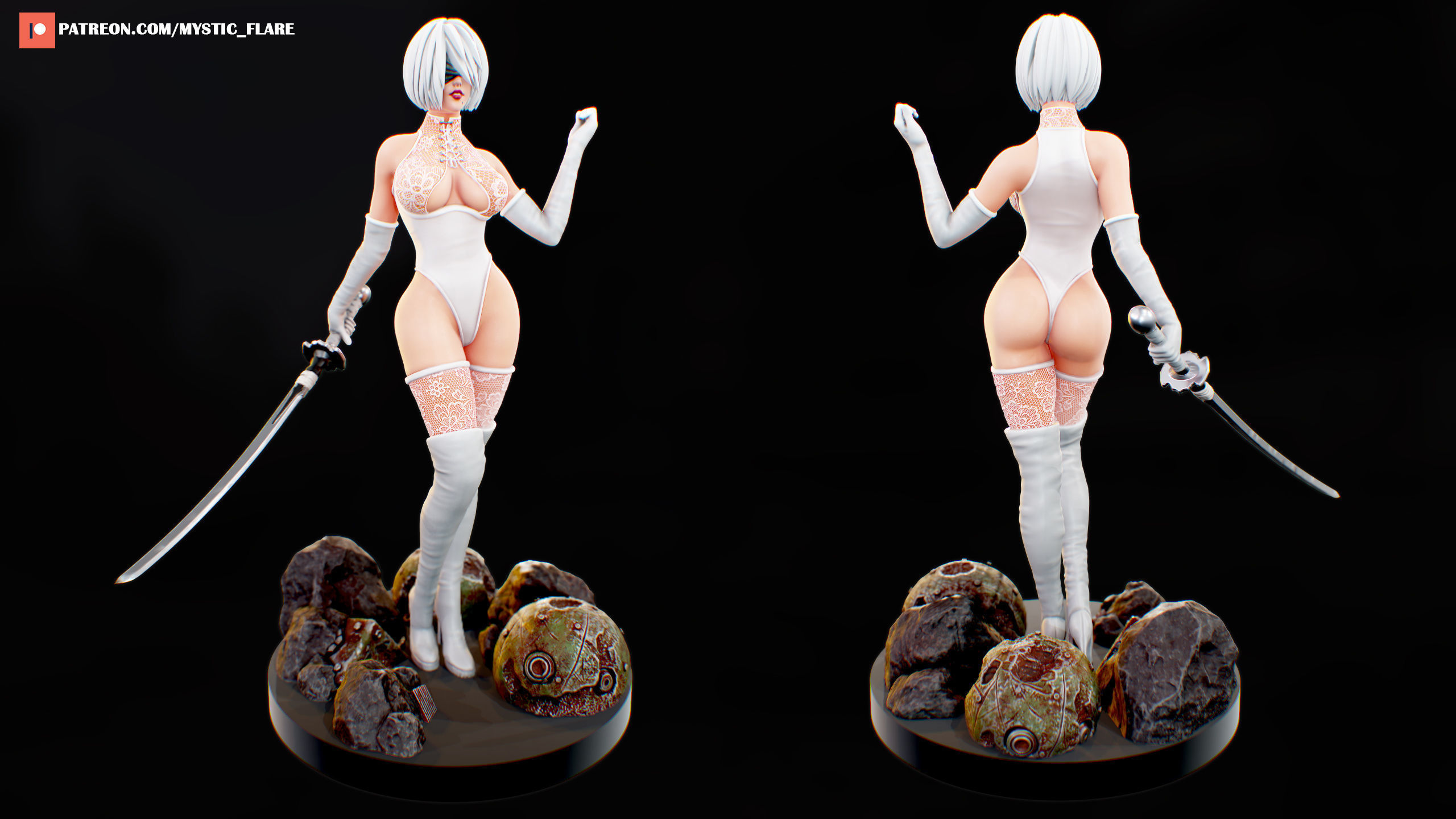 2B - Nier Fanart 3D print model_1