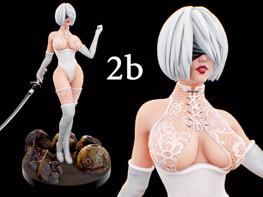 2B - Nier Fanart 3D print model_0