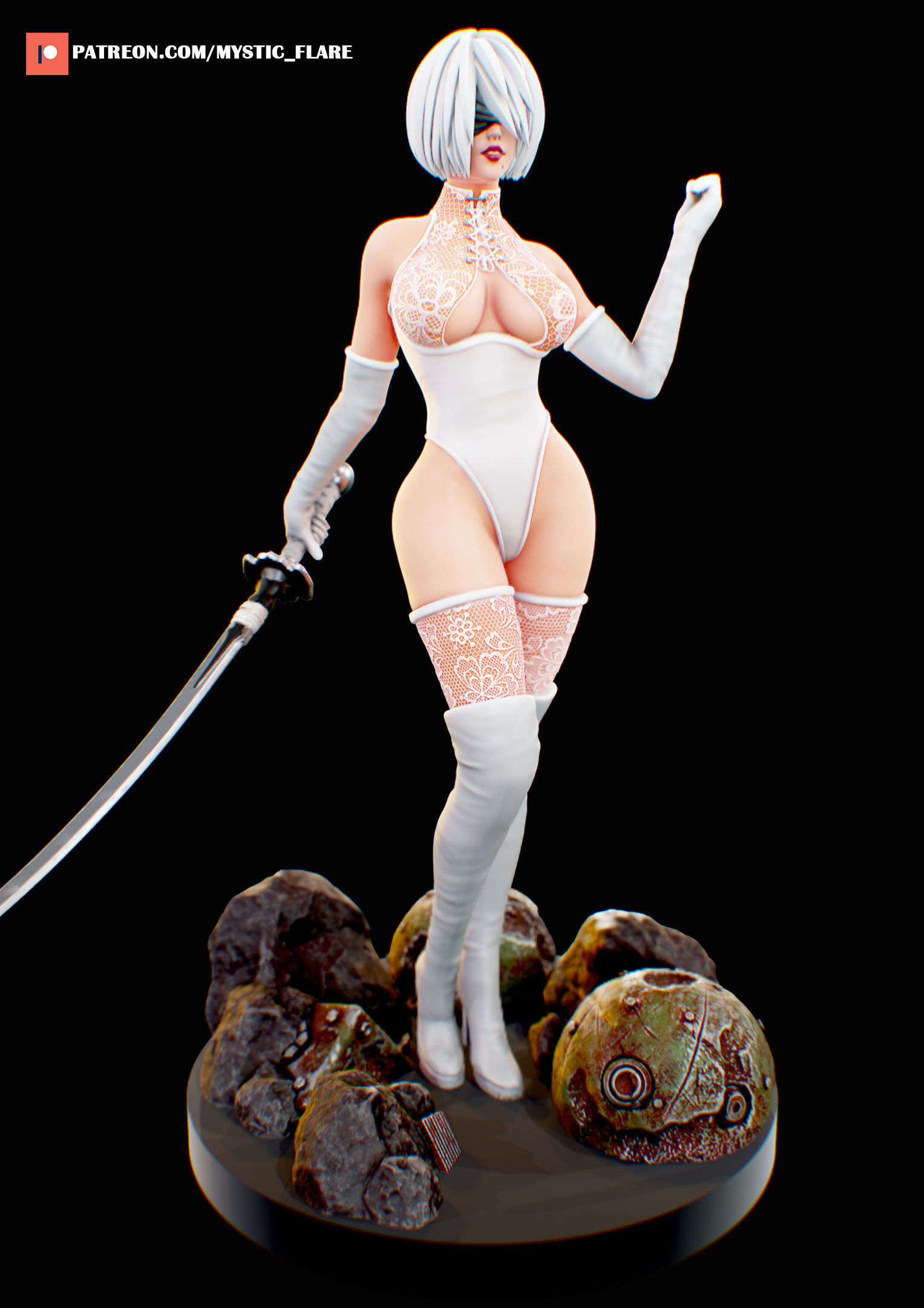 2B - Nier Fanart 3D print model_13