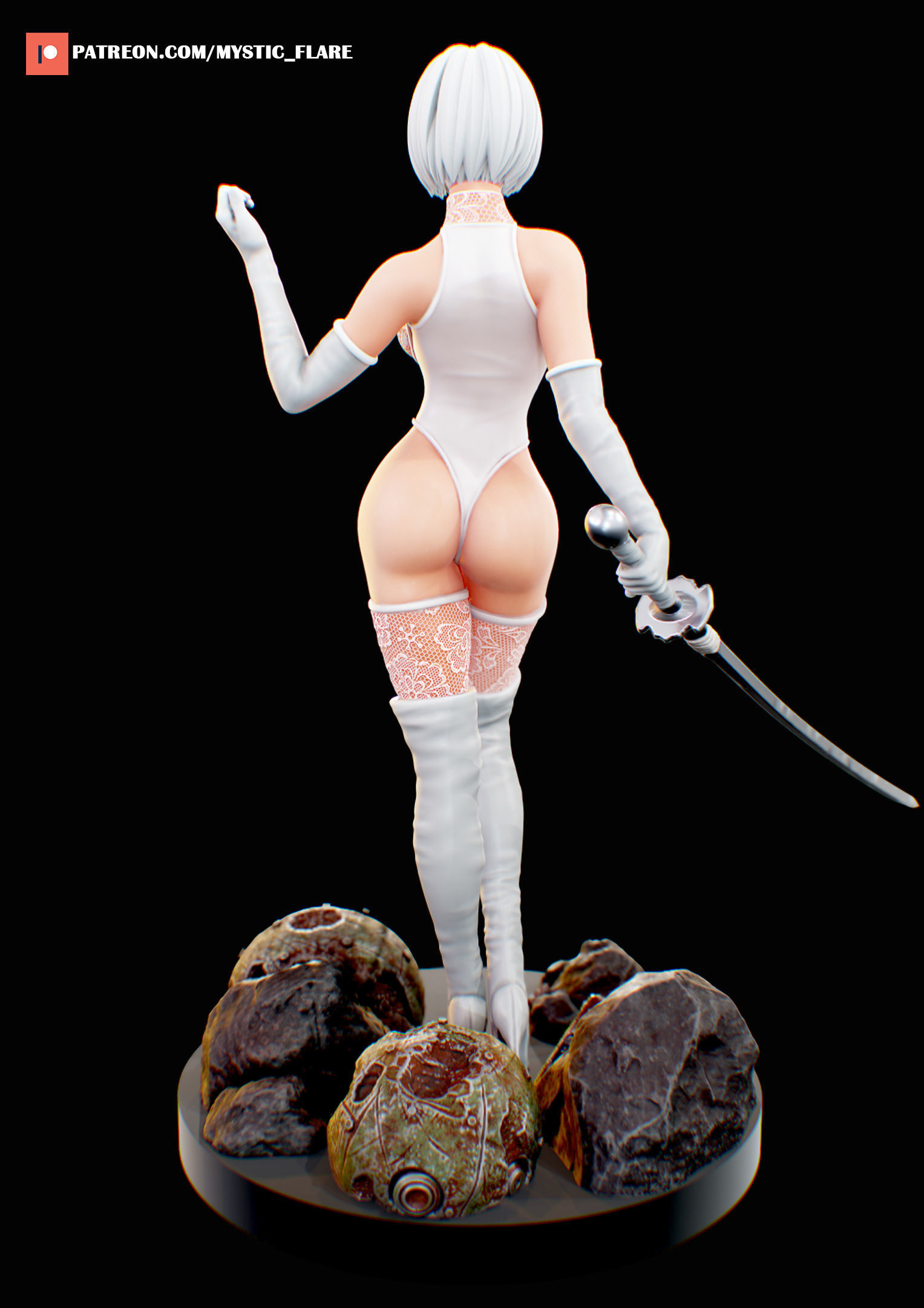 2B - Nier Fanart 3D print model_14