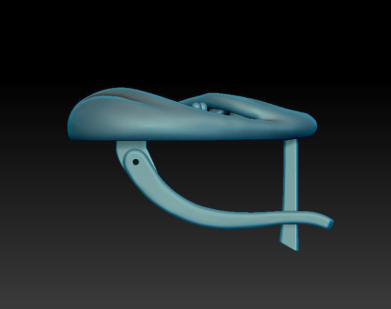 Earrings in the form of fig fruits with small stones 3D print model_5