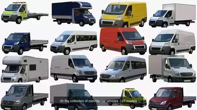 27 Big collection of commercial vehicles  