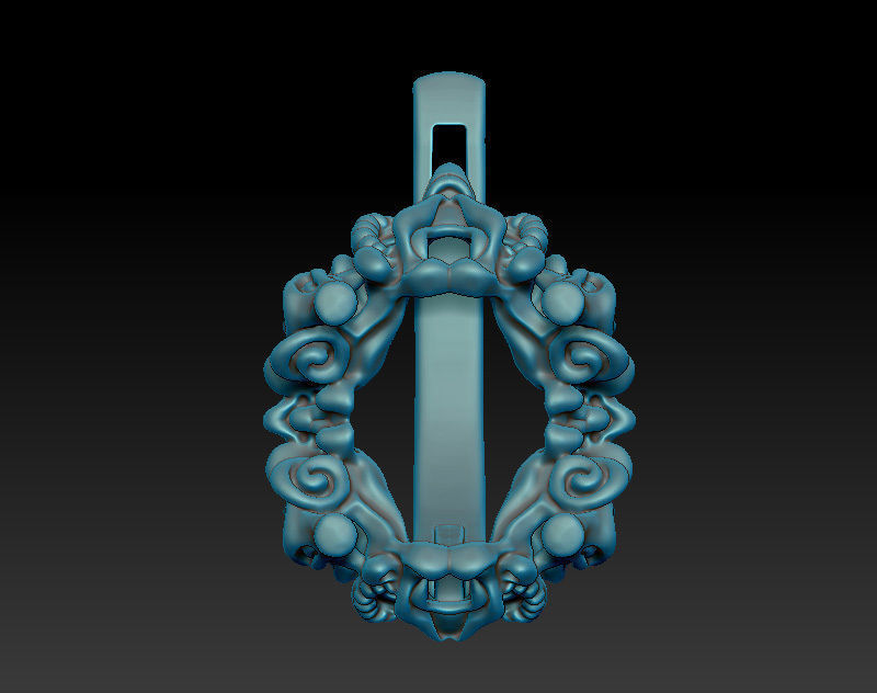 Fantasy earrings model - compact - latch-back closure 3D print model_4