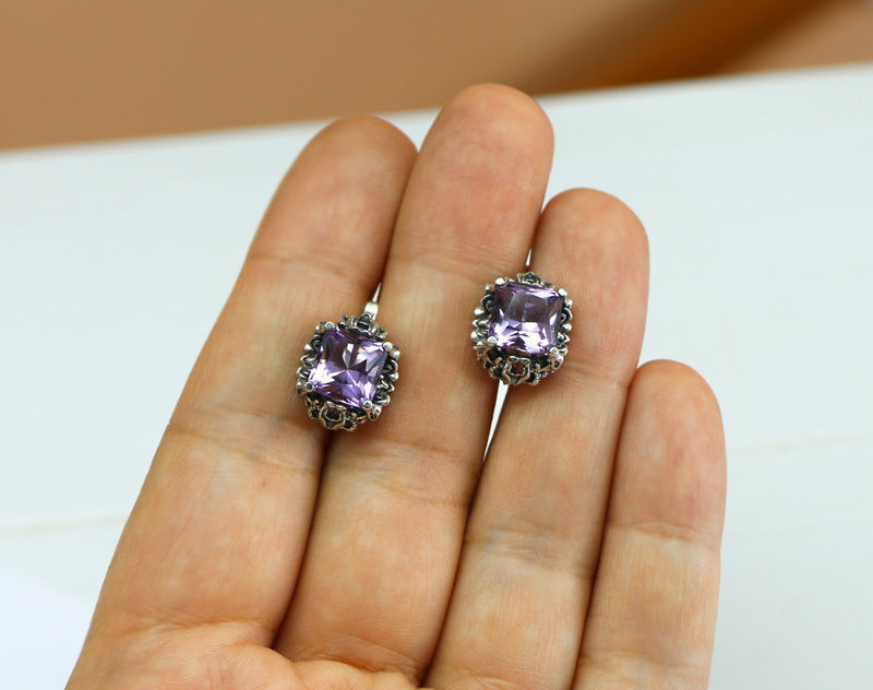 Fantasy earrings model - compact - latch-back closure 3D print model_2