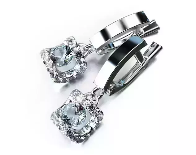 Dainty dangle earrings with stones