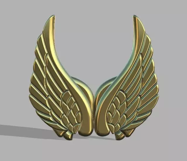 Aziraphale angel cosplay brooch from Good omens Free 3D print model
