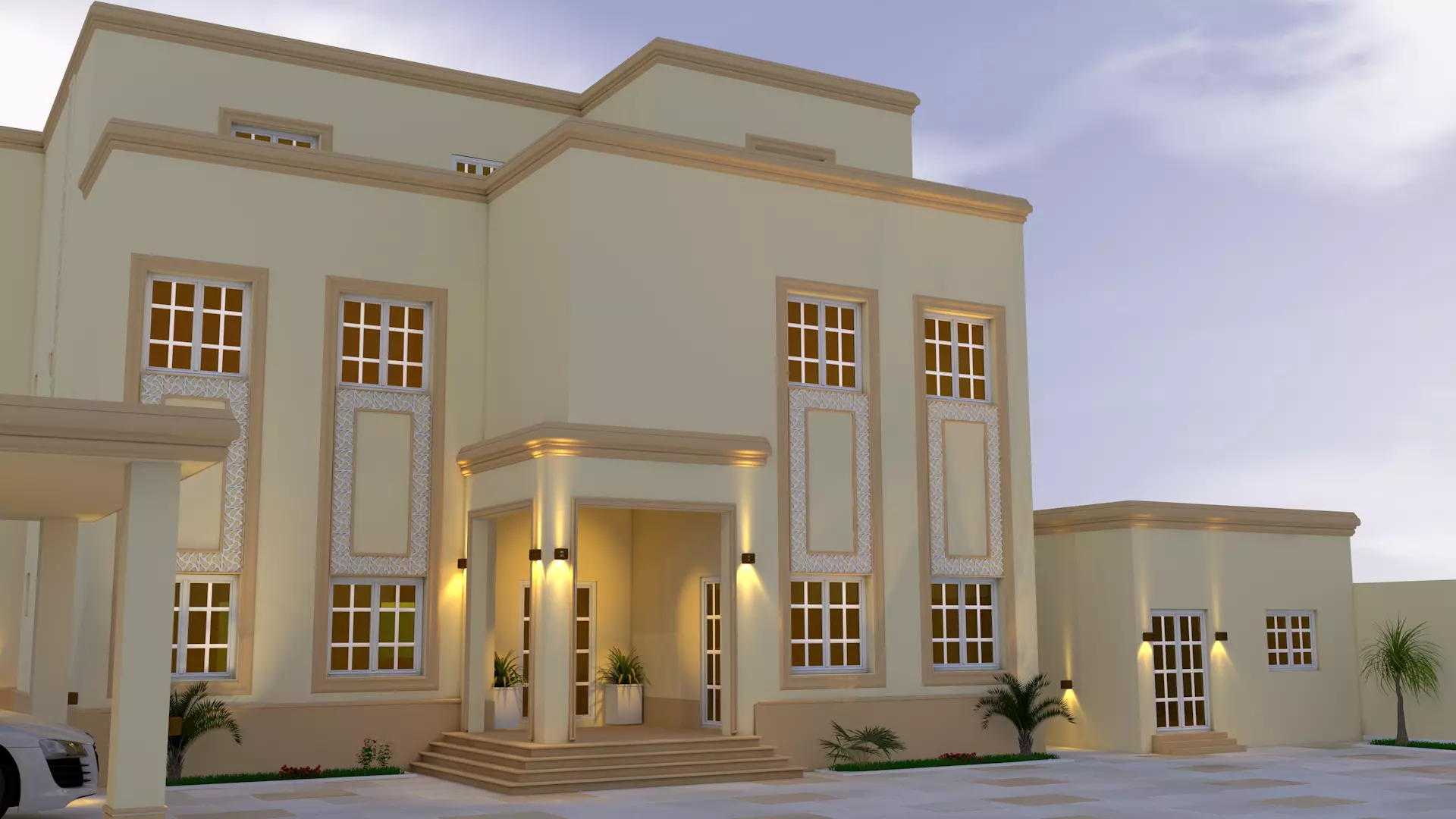 villa house in dubai 3D model