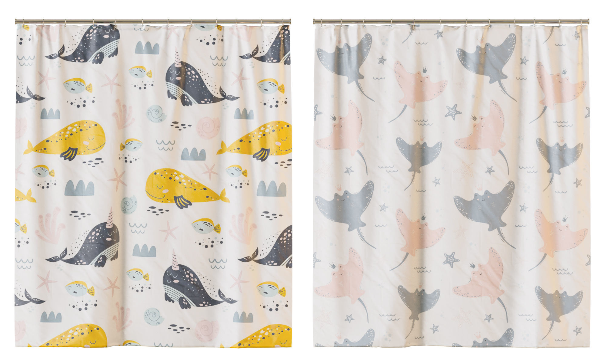 Shower curtain 6 prints 3 position 3D model_4