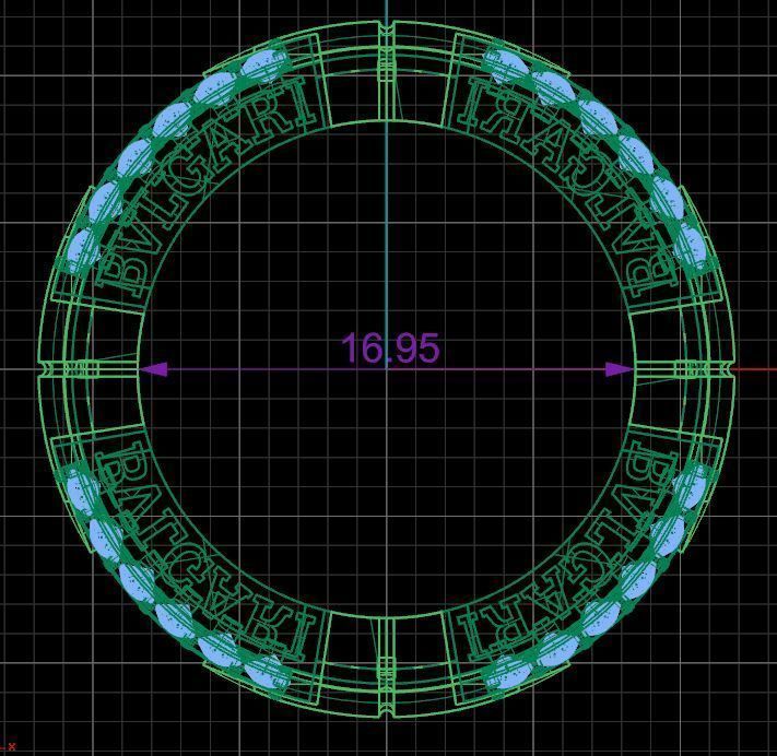 BVLGARI Style Diamond Ring 3D print model_7