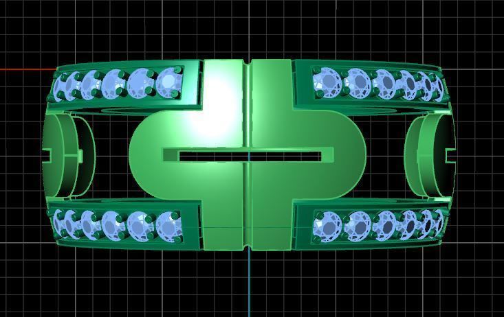 BVLGARI Style Diamond Ring 3D print model_5