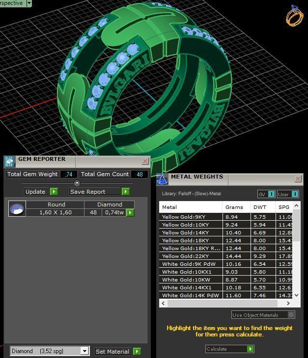 BVLGARI Style Diamond Ring 3D print model_9