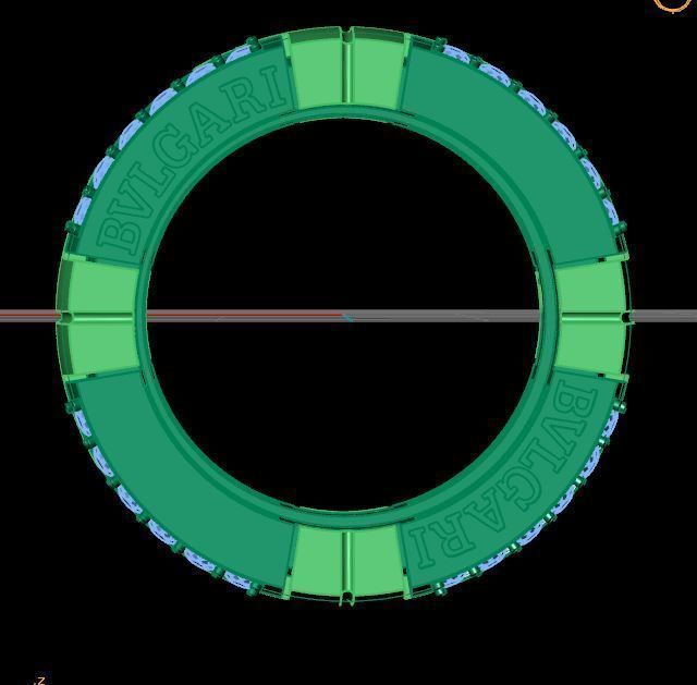 BVLGARI Style Diamond Ring 3D print model_4