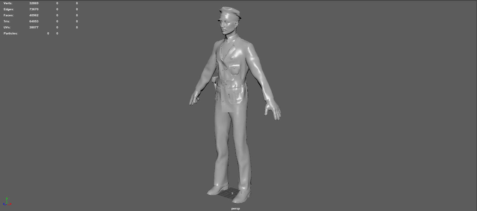 1930S POLICE OFFICER  3D model_10