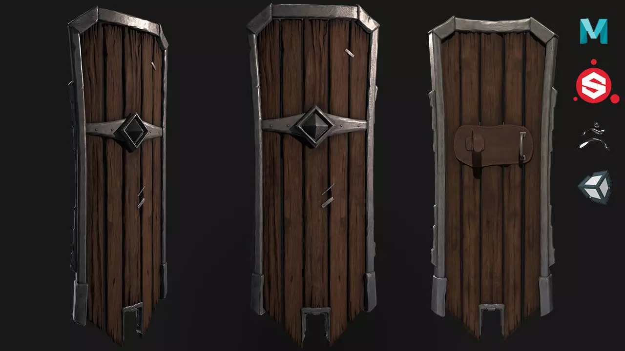 Medieval Shield 3D model_0