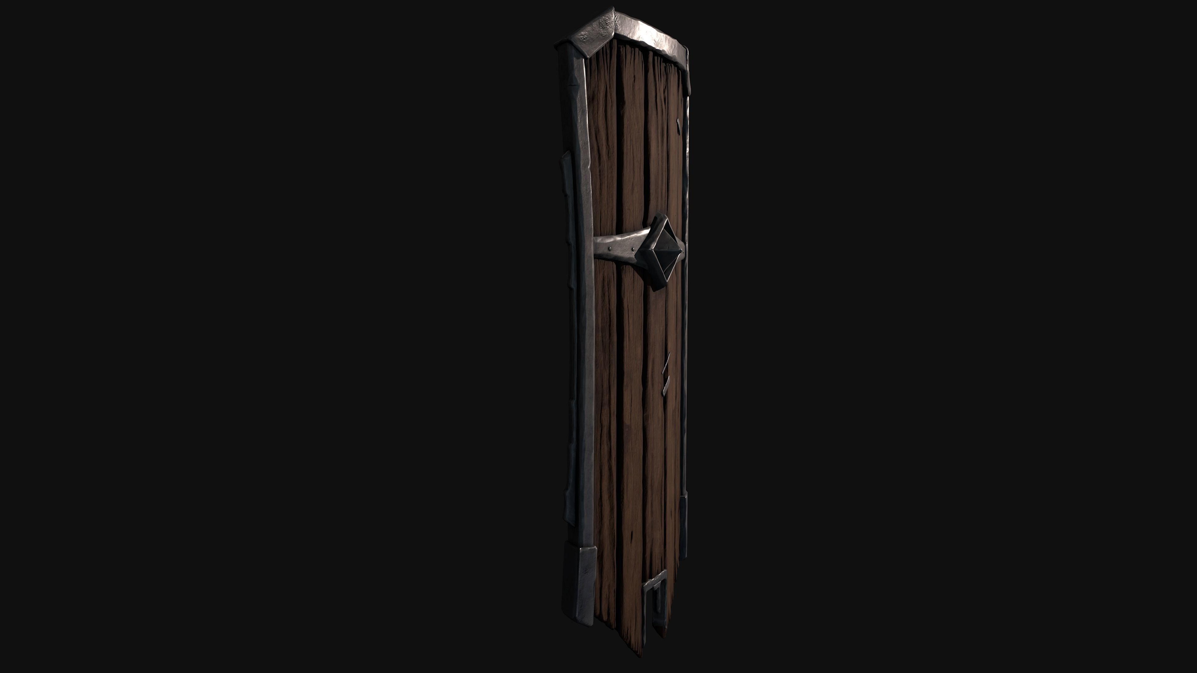 Medieval Shield 3D model_3