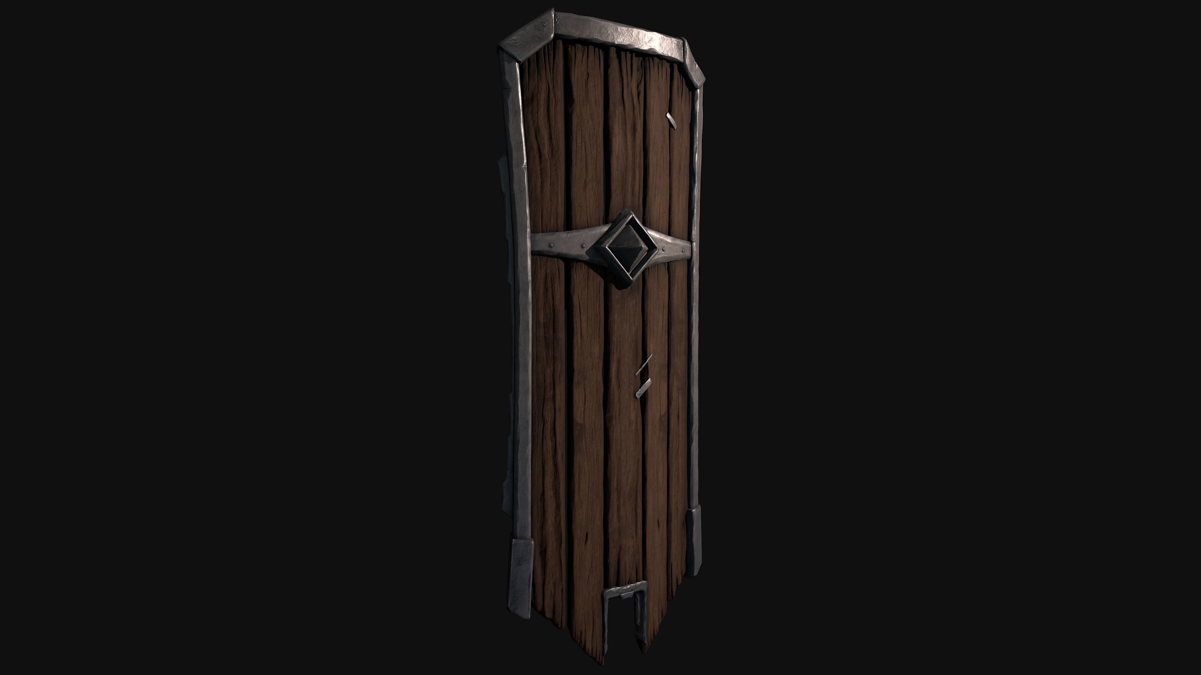 Medieval Shield 3D model_2