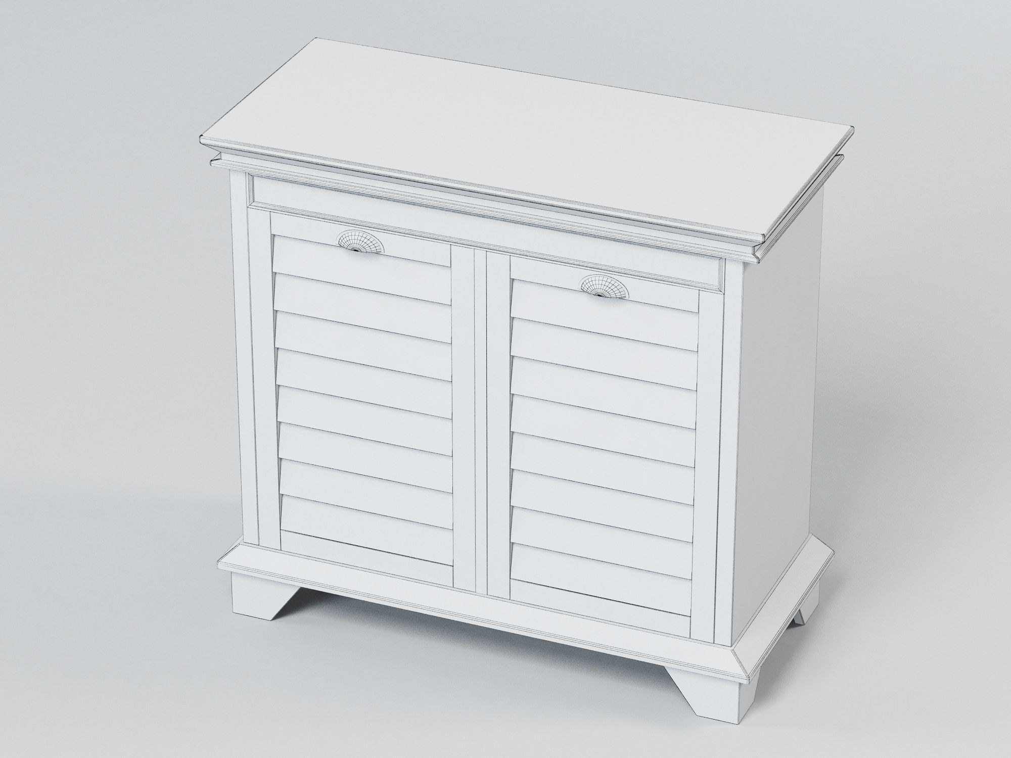 Crenshaw Cabinet Laundry Hamper by Jossandmain 3D model_1