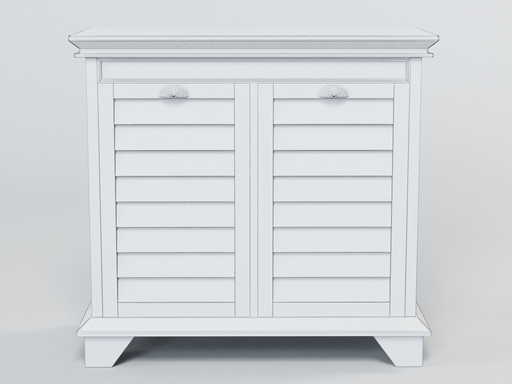 Crenshaw Cabinet Laundry Hamper by Jossandmain 3D model_7