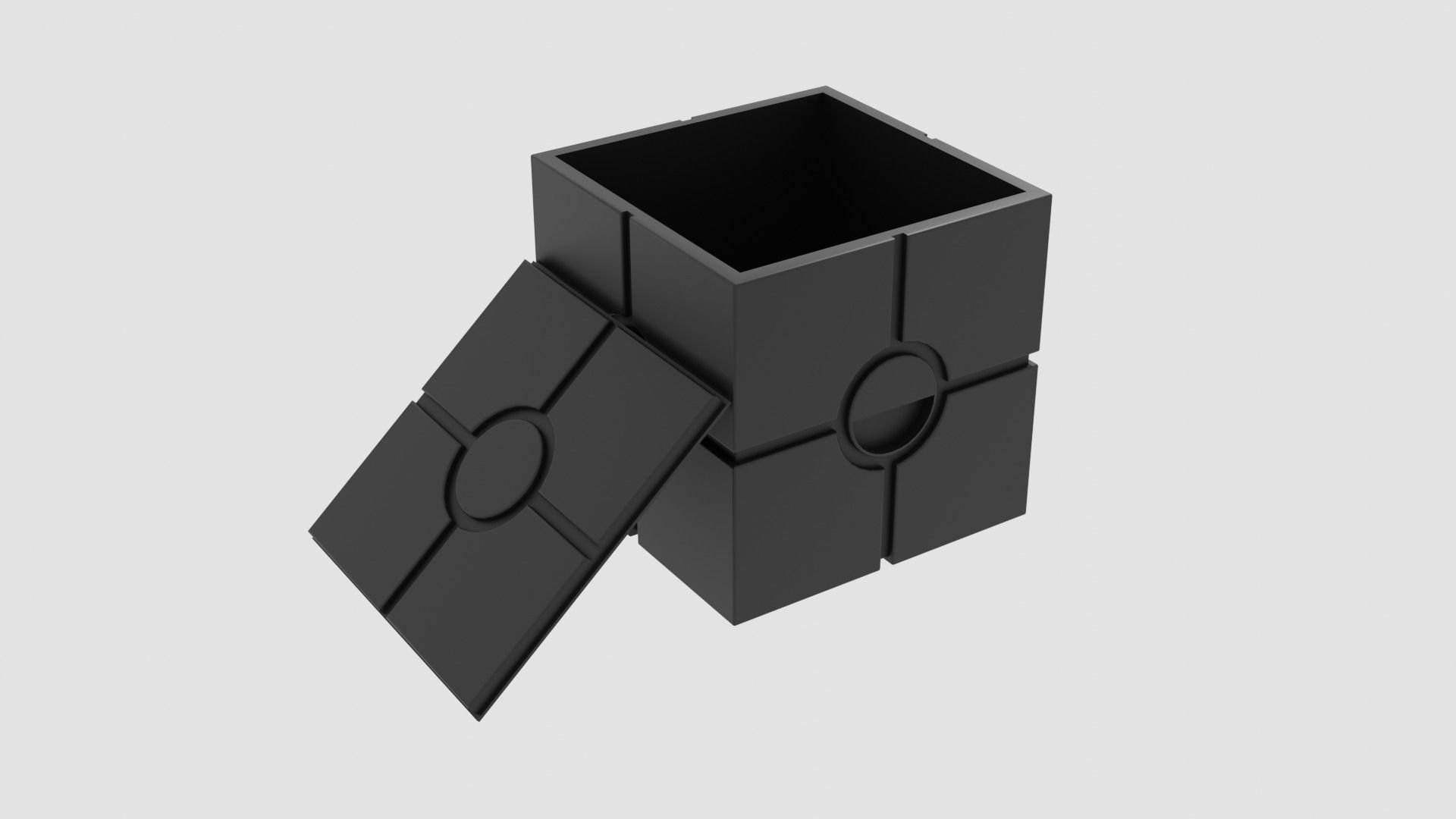 Imperial Container Box Low-poly 3D model_4