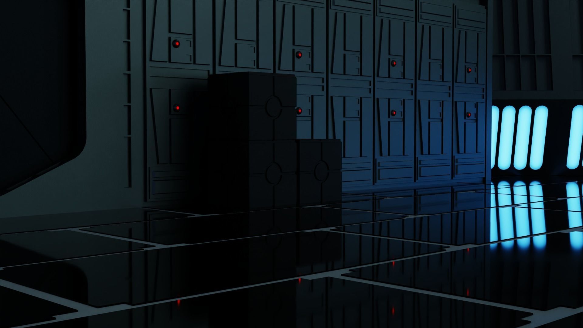 Imperial Container Box Low-poly 3D model_12