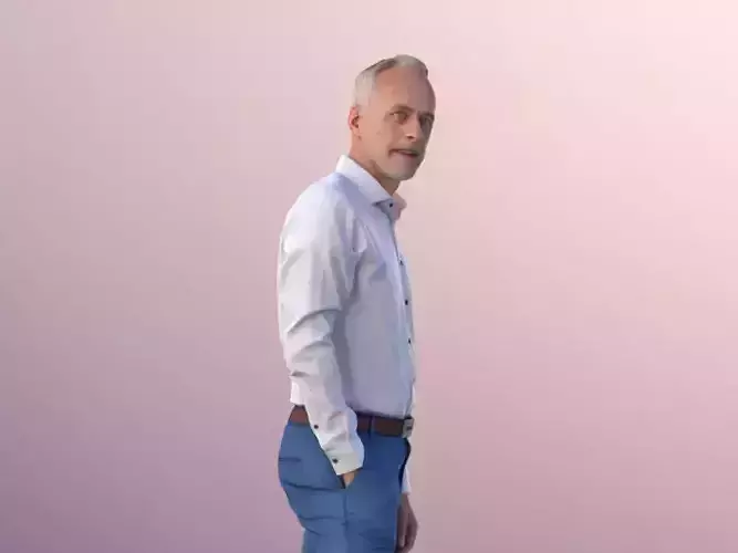 Jason 11307 - Man standing cool guy hand in pocket business