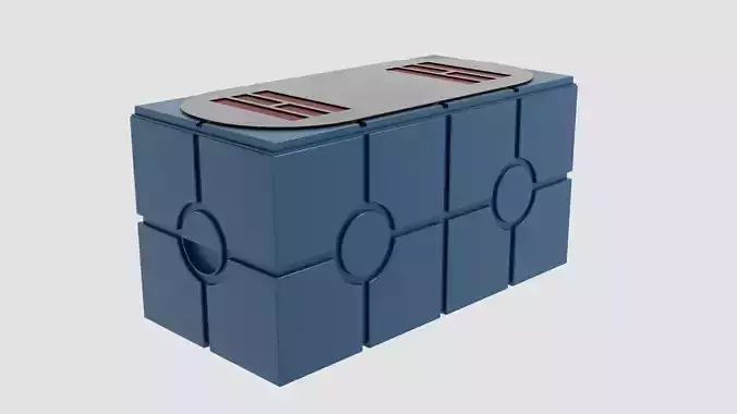 Imperial Scanning Box Low-poly 3D model