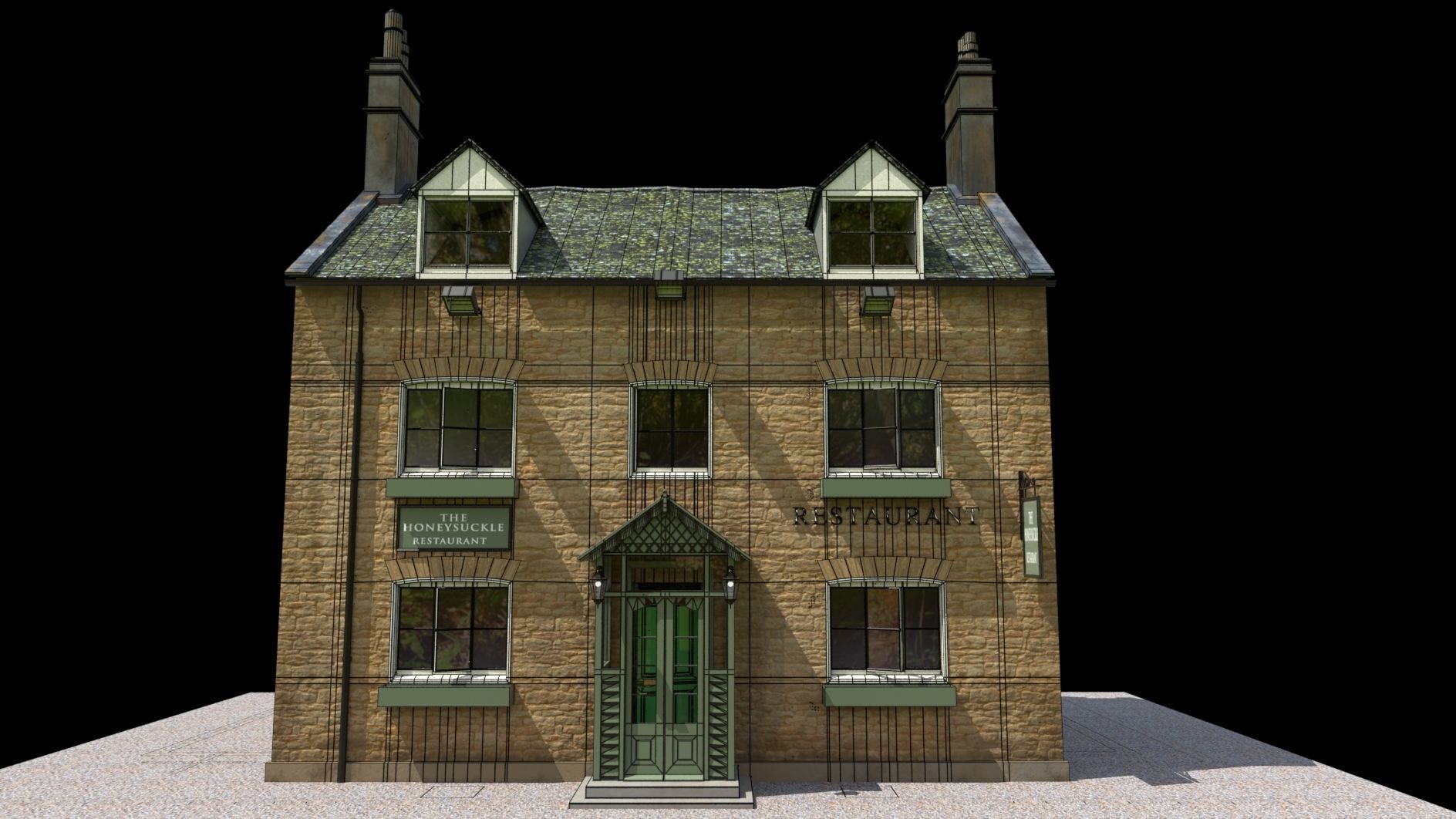 Honeysuckle Tea Rooms Cottage 3D model_3