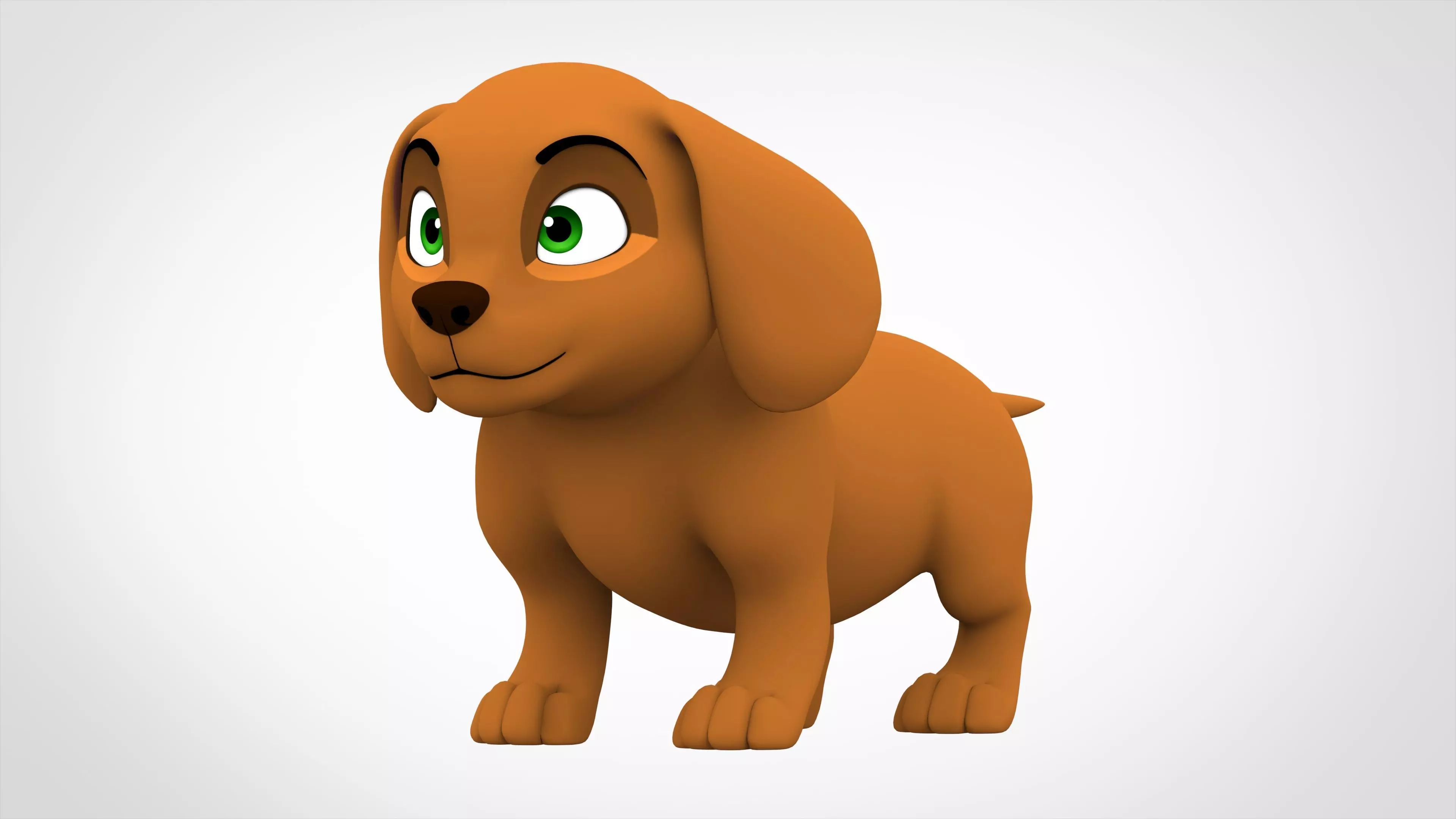 Dachshund Low-poly 3D model
