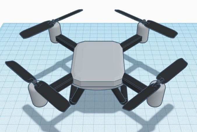Drone with propellers 3D print model
