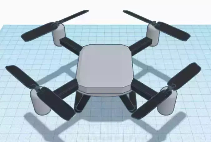 Drone with propellers 3D print model
