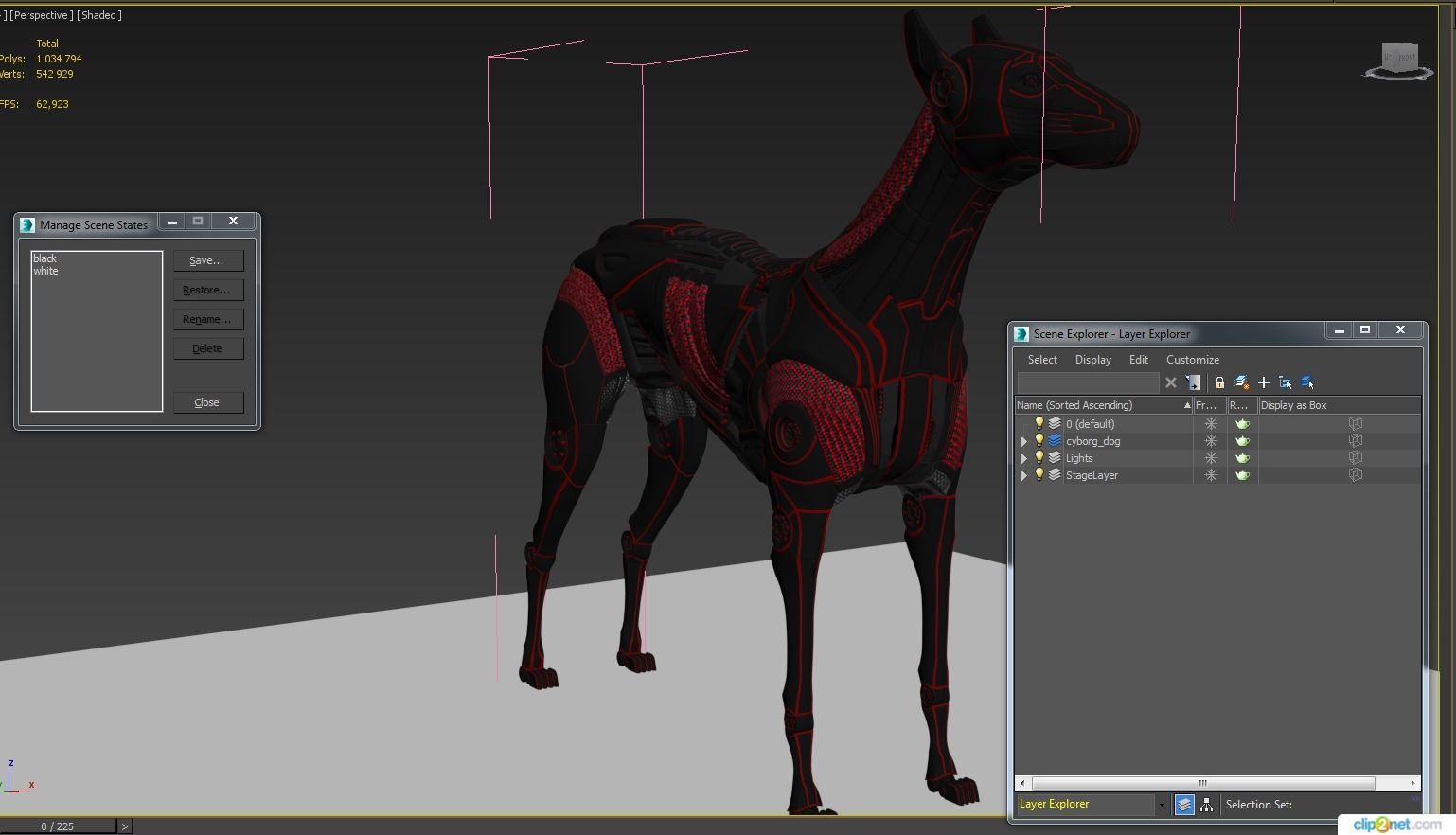 Cyborg dog 3D model_15