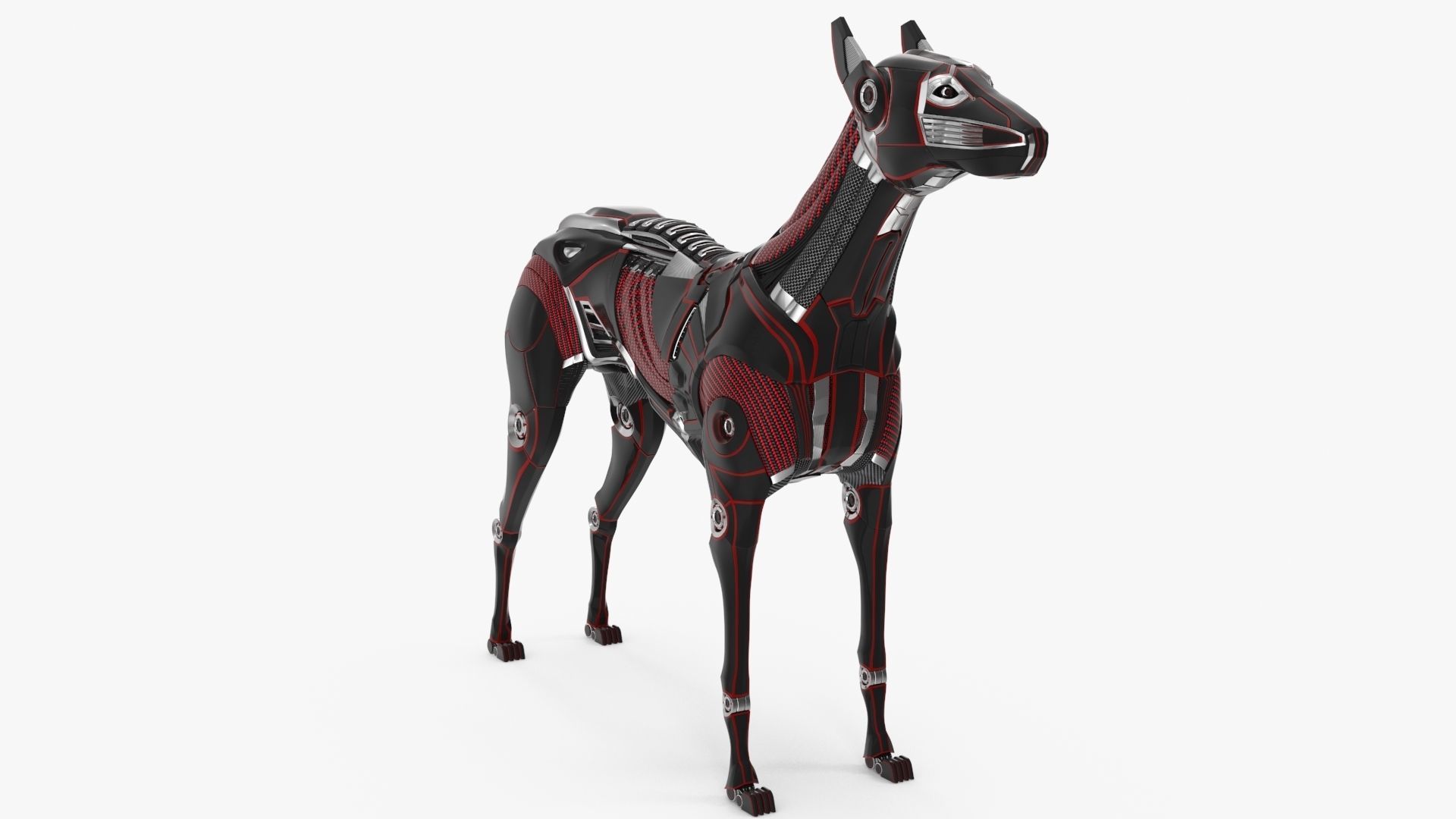 Cyborg dog 3D model_1