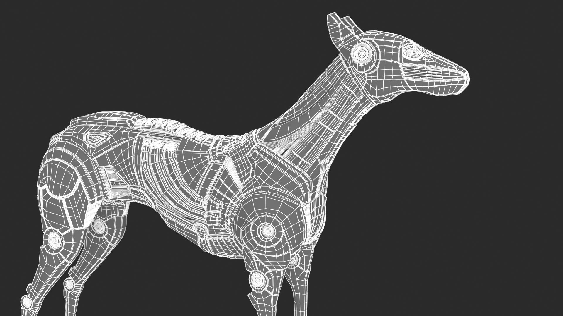 Cyborg dog 3D model_23