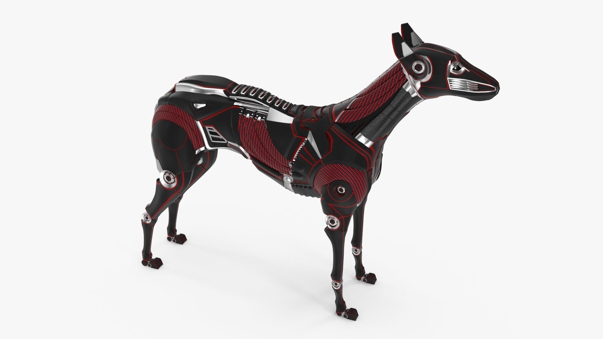 Cyborg dog 3D model_2