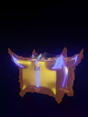 Fiery gift box for games