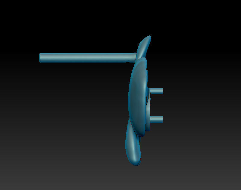 Stud earrings model in the form an orchid flower 3D print model_4