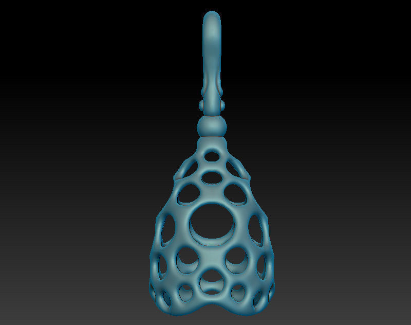 Dangle earrings with openwork pattern - Model for printing 3D print model_5