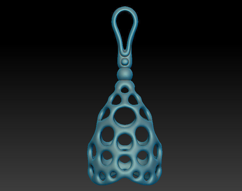Dangle earrings with openwork pattern - Model for printing 3D print model_4