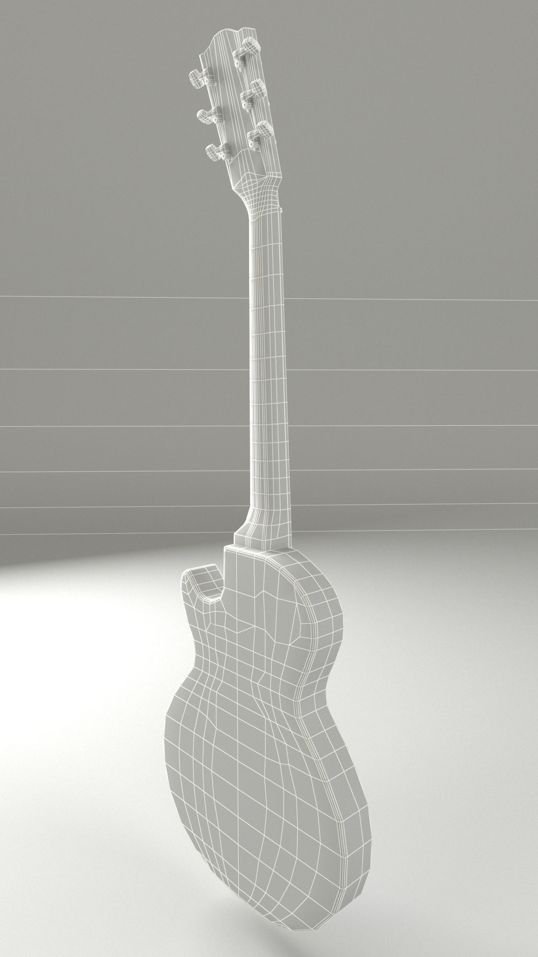 Buckethead guitar 3D model_4