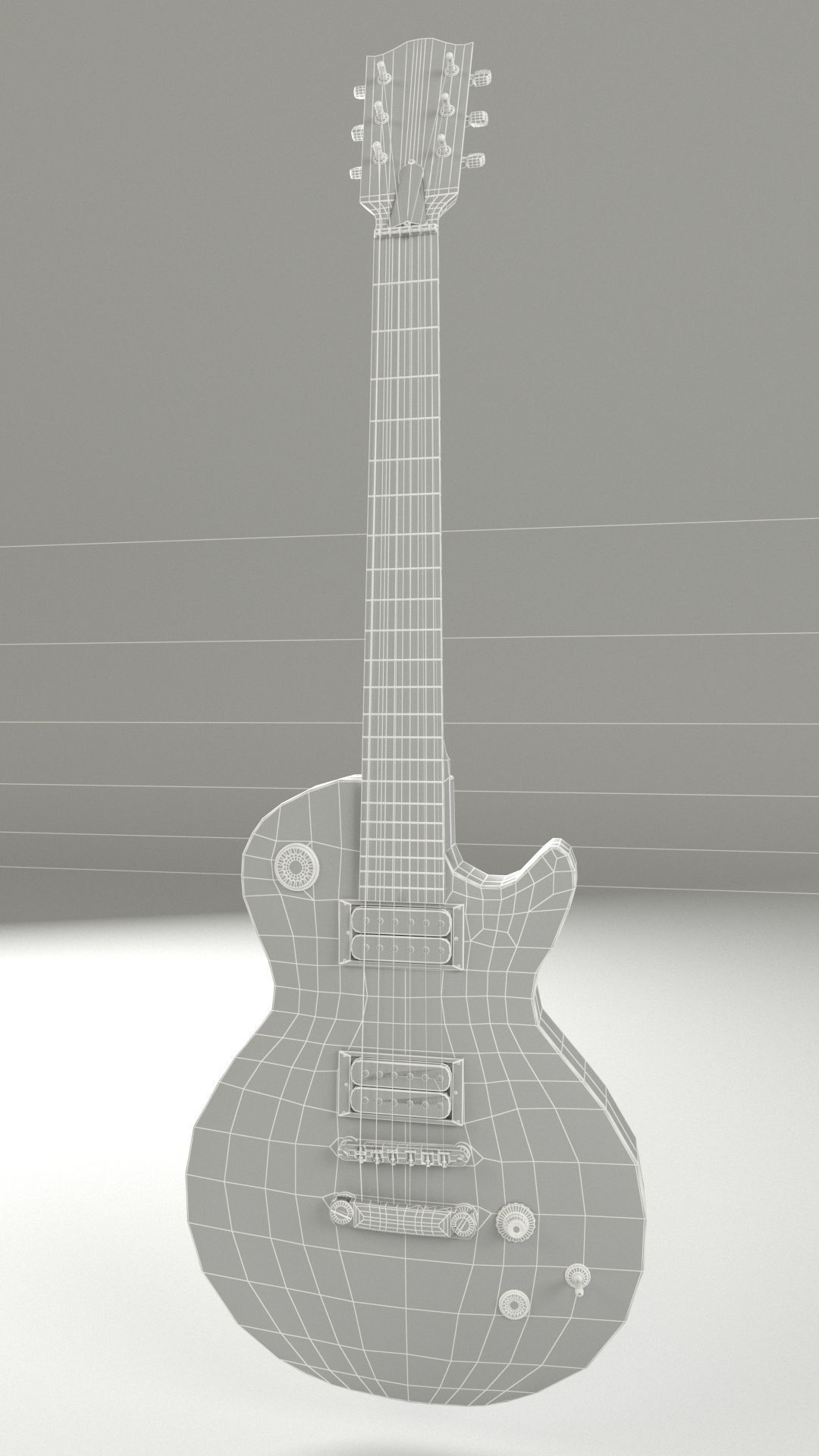 Buckethead guitar 3D model_1