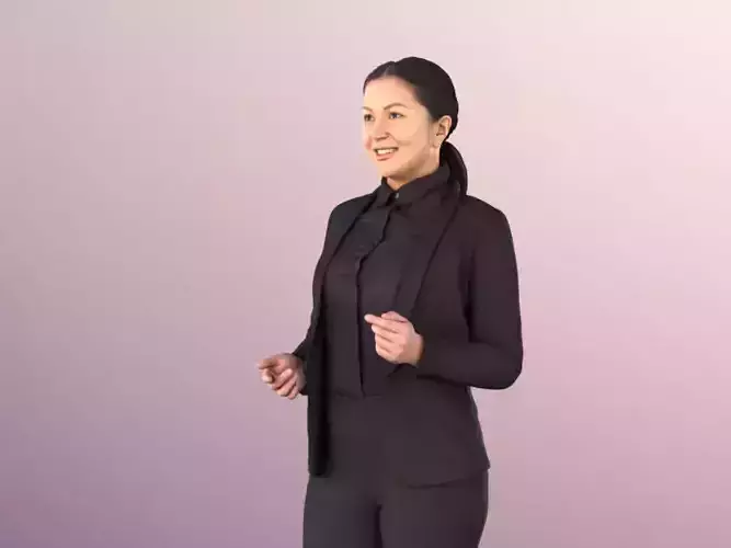 Vicky 11156 - Girl standing talking business suit 