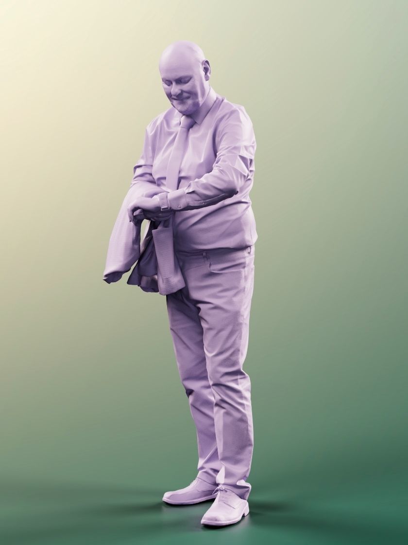 Phil 11335 - Old Man Grandpa Time watch business 3D model_5