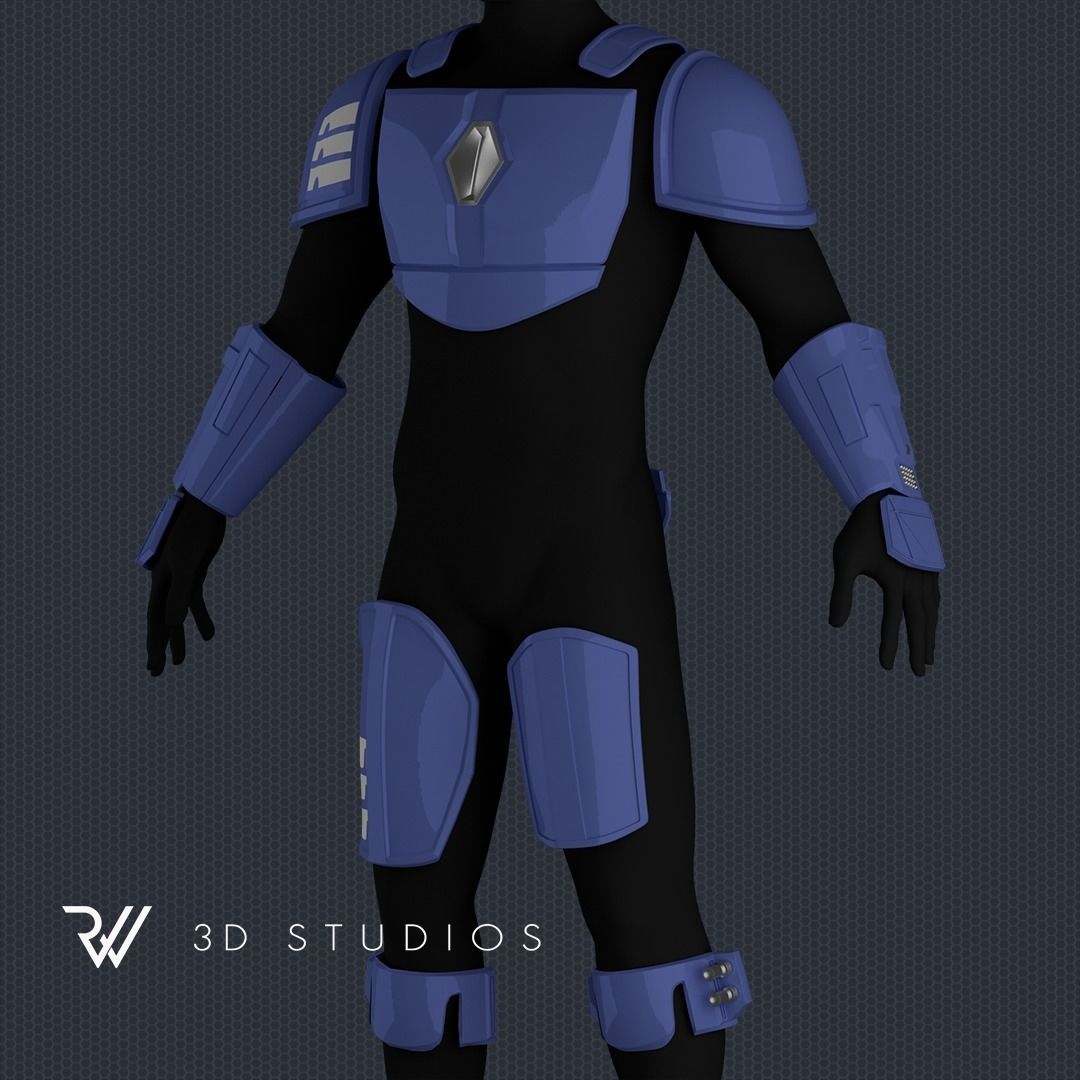 The Mandalorian Death Watch Armor - Clean Version - STL File 3D print model_1