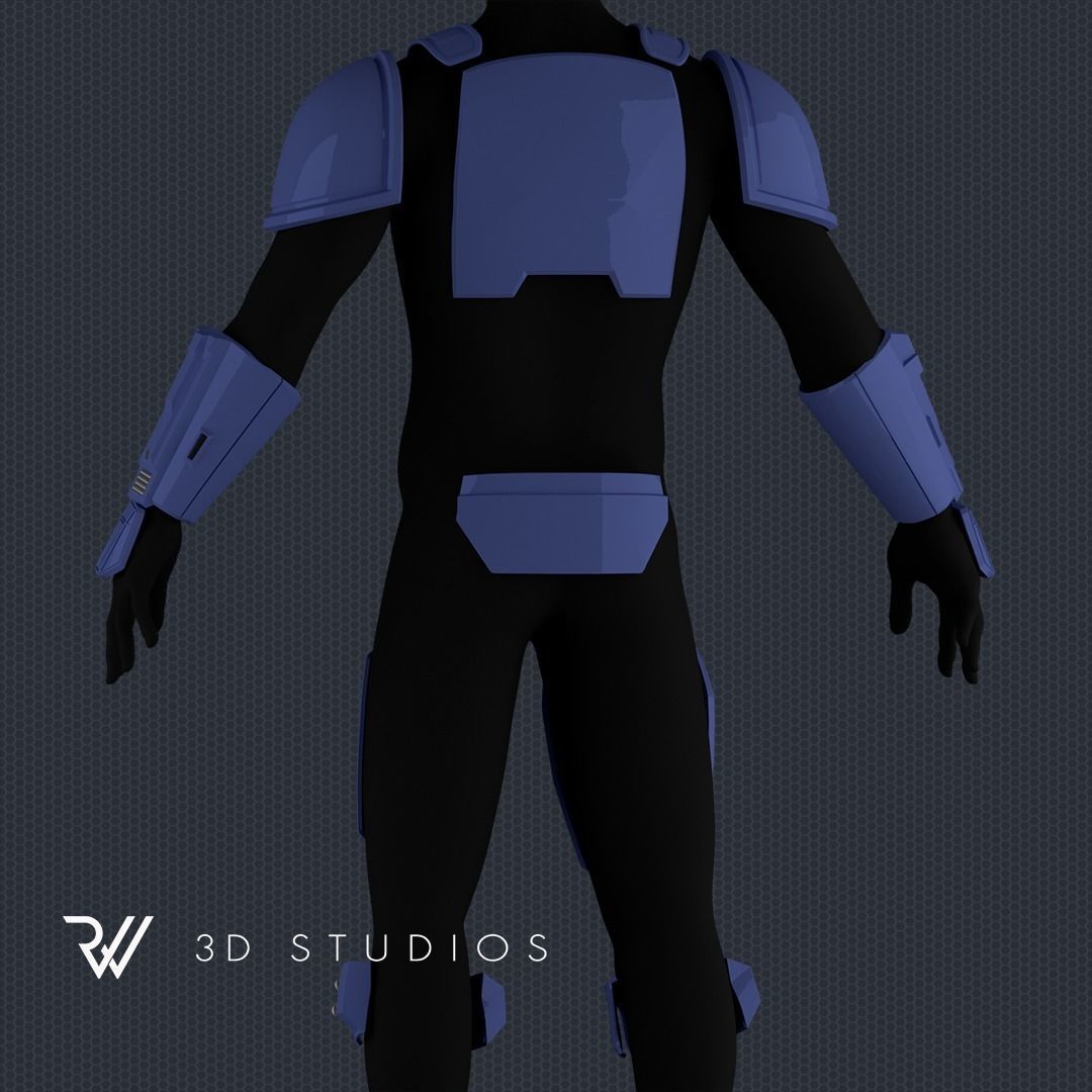 The Mandalorian Death Watch Armor - Clean Version - STL File 3D print model_2