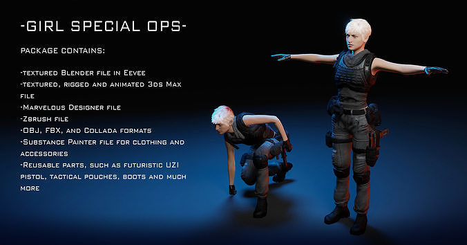 GIRL SPECIAL OPS 3D model
