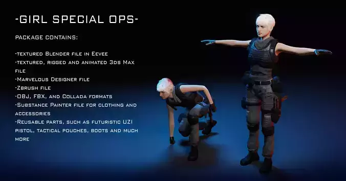 GIRL SPECIAL OPS 3D model