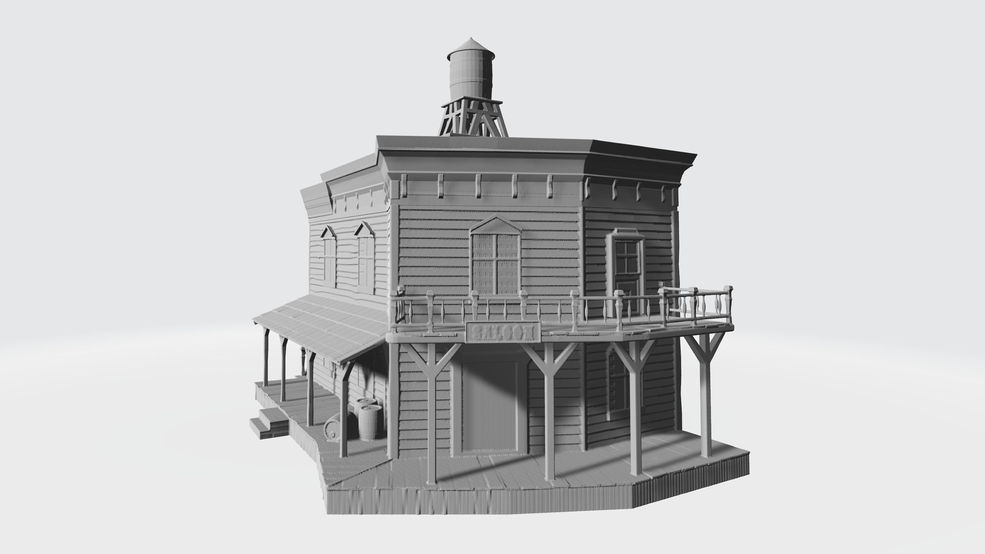 Wild west saloon 3D print model_2