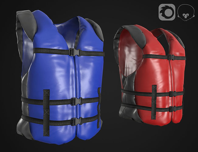 Life Jacket Low-poly 3D model